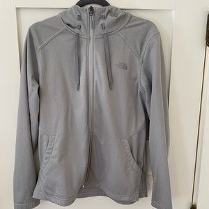 Northface zip up jacket size L Gray